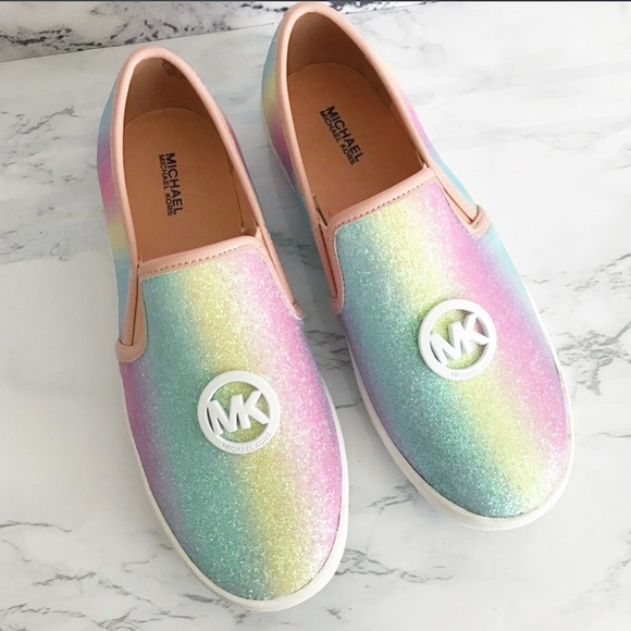 Michael Kors Ombré pastel glitter slip on sneakers 5 - Picture 5 of 14